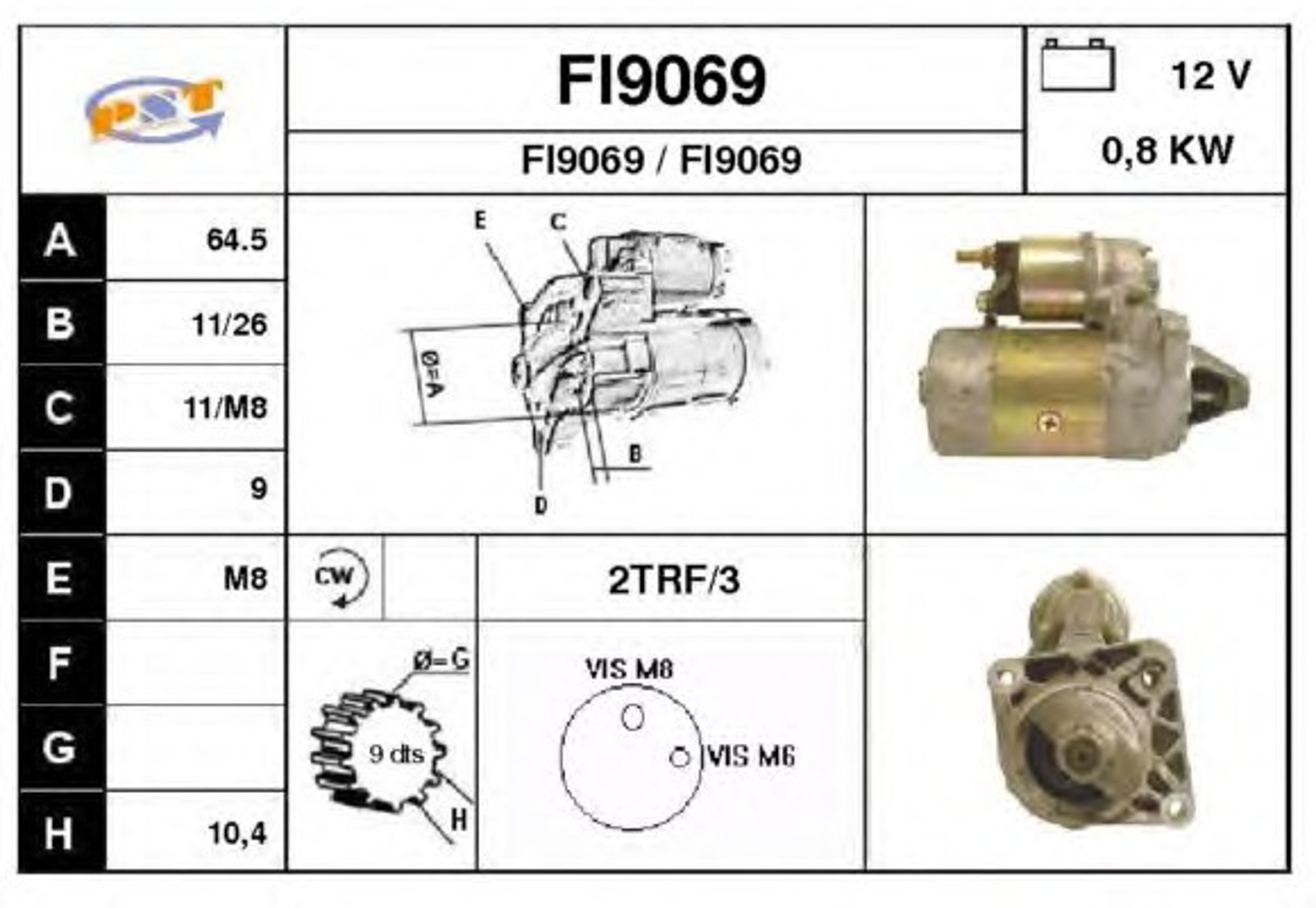 Стартер SNRA FI9069