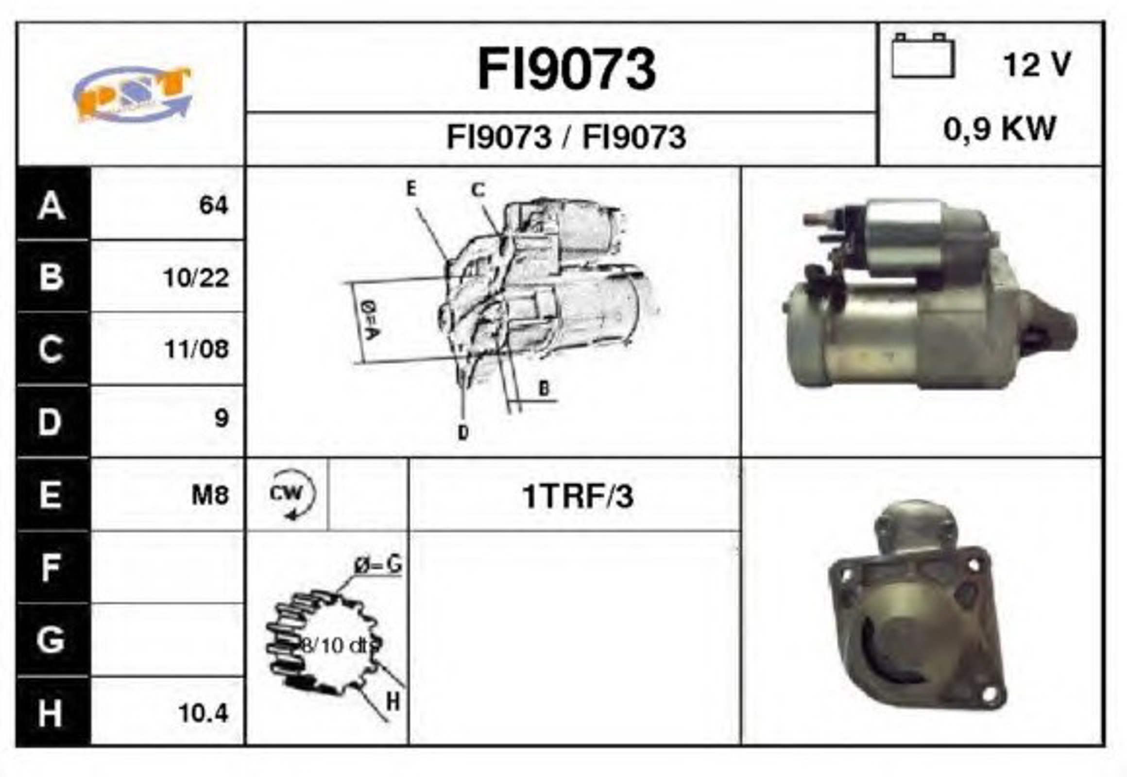 Стартер SNRA FI9073