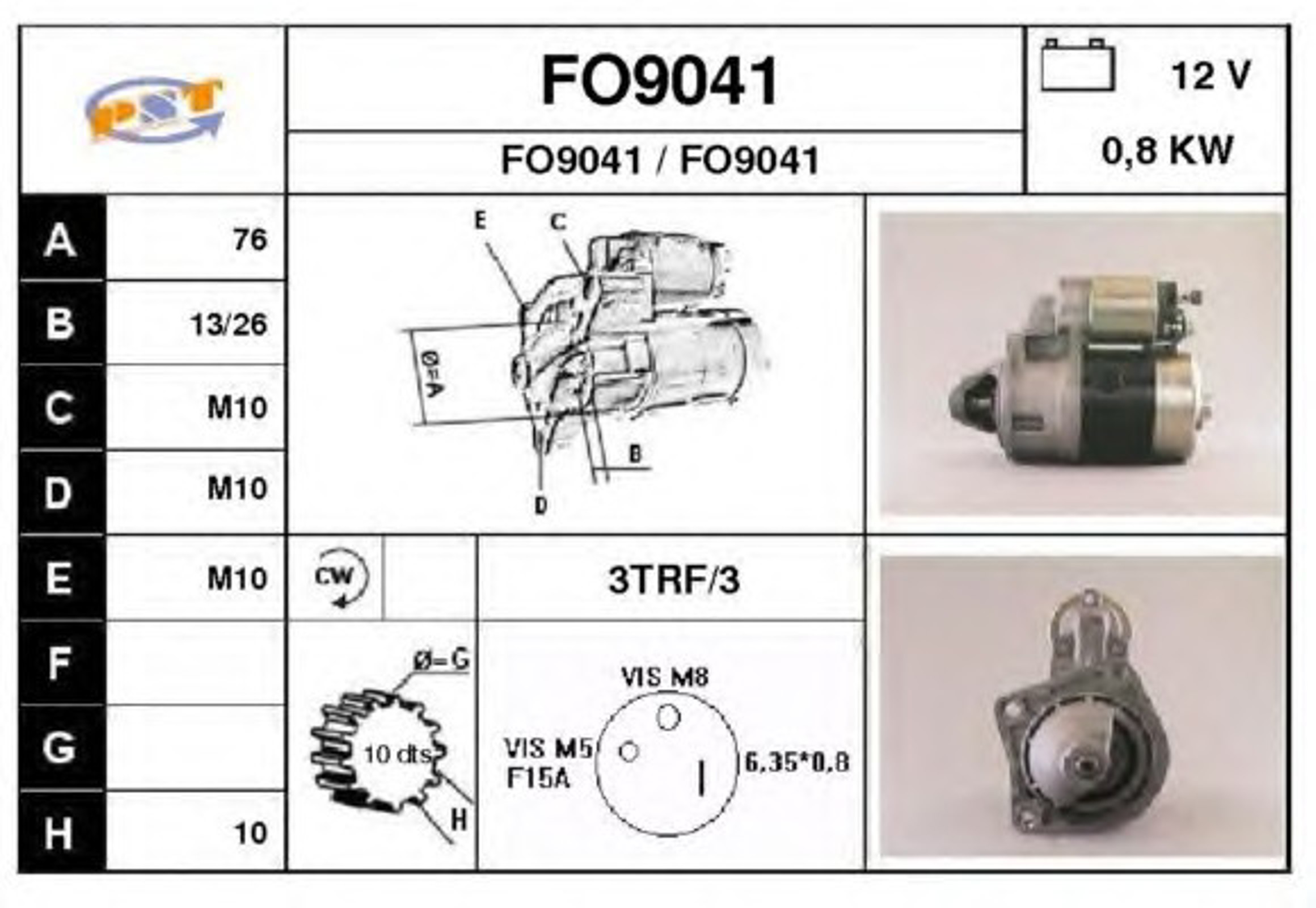Стартер SNRA FO9041