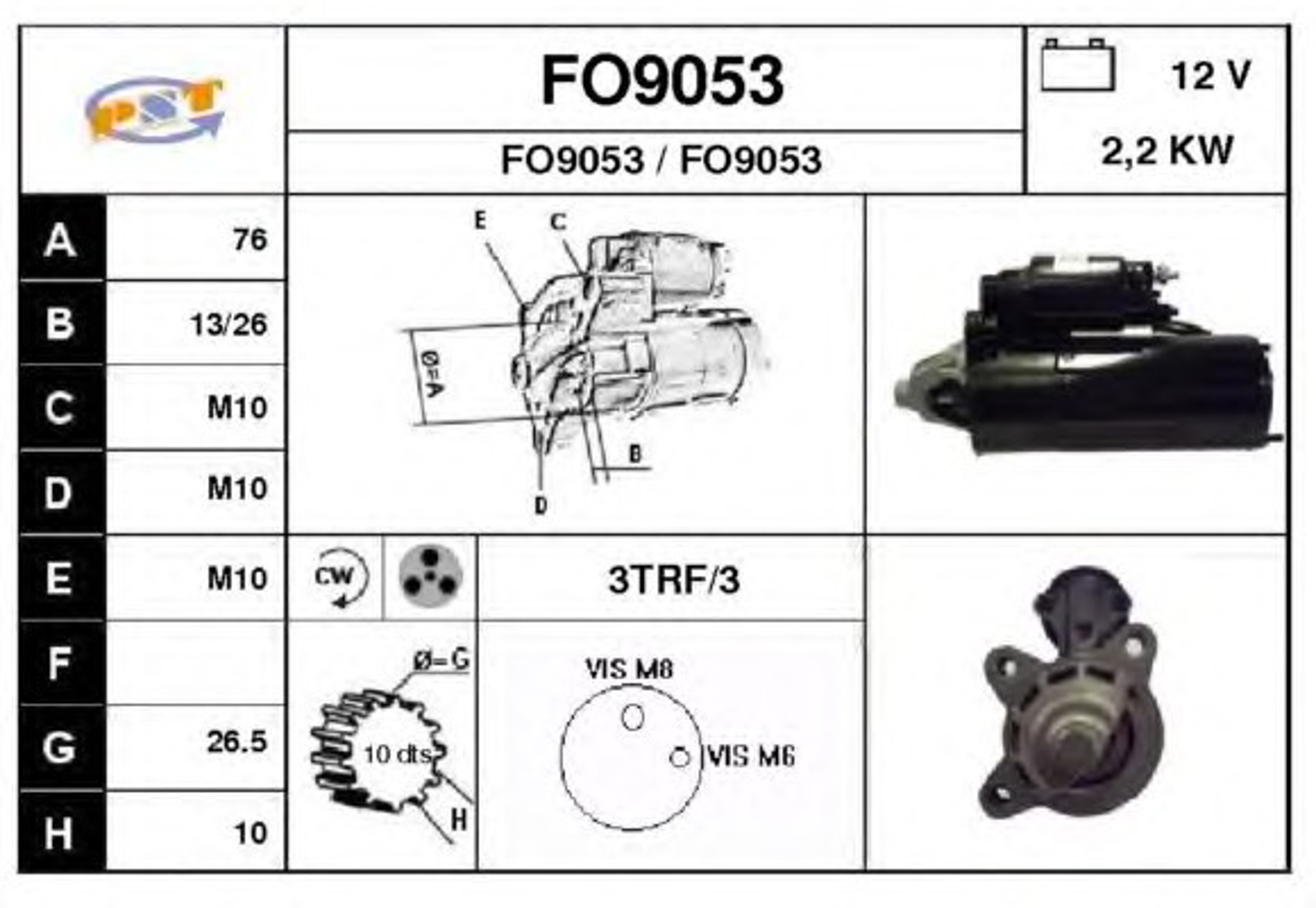 Стартер SNRA FO9053
