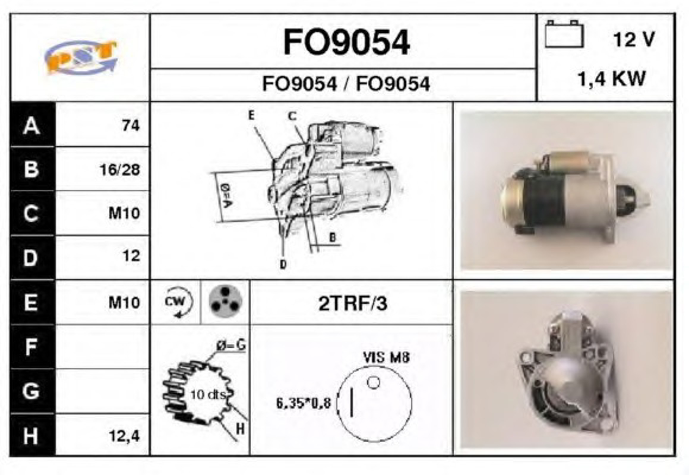 Стартер SNRA FO9054