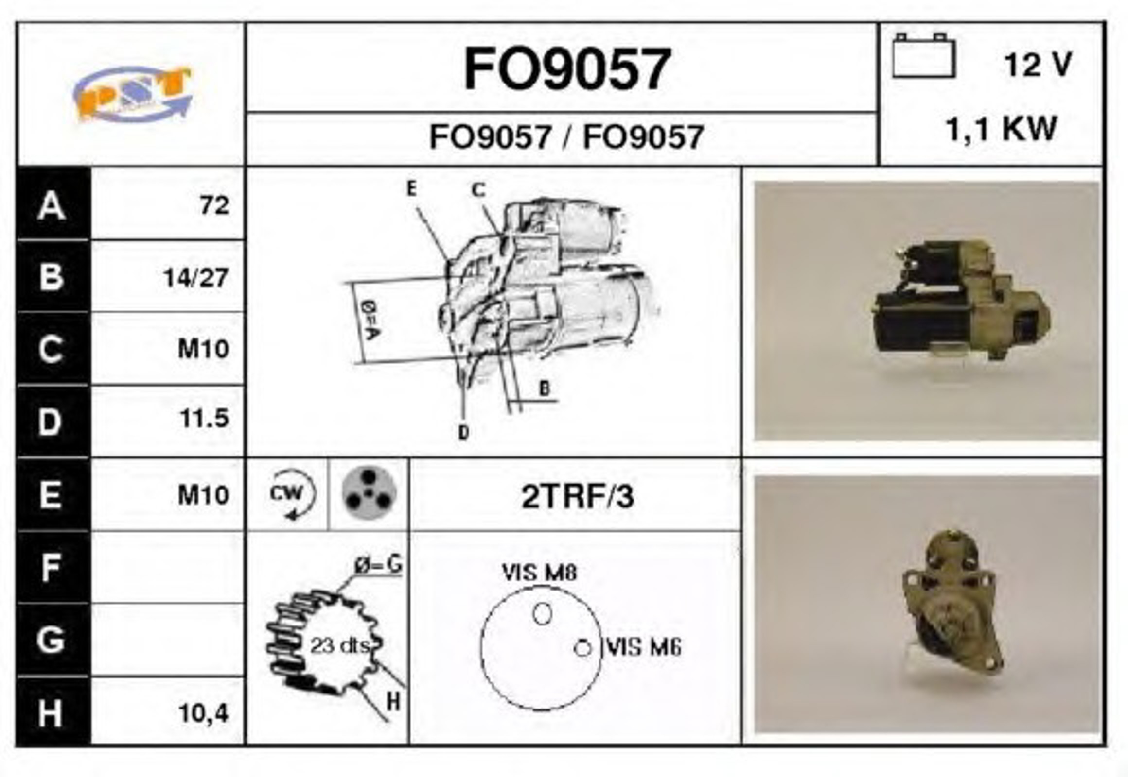 Стартер SNRA FO9057