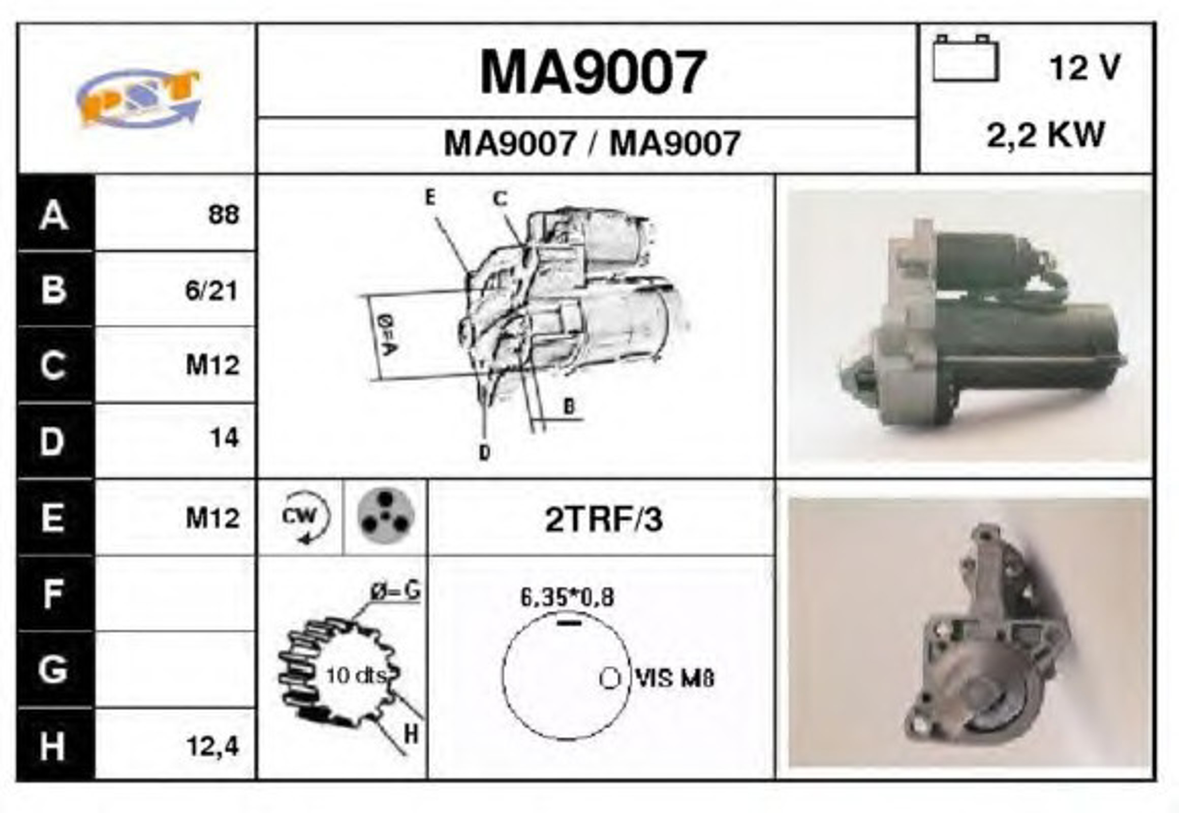 Стартер SNRA MA9007