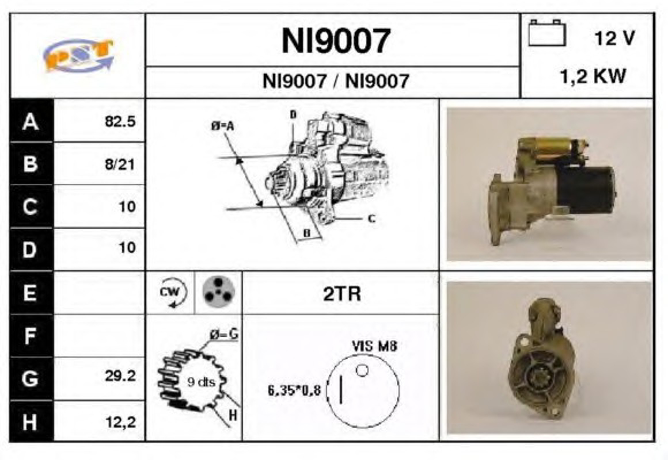 Стартер SNRA NI9007