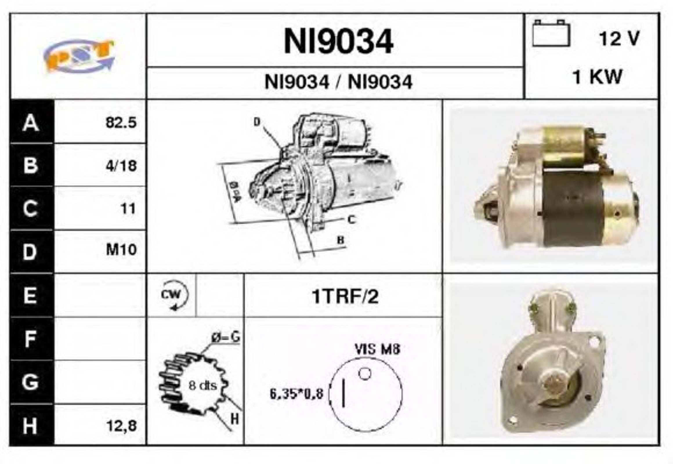 Стартер SNRA NI9034