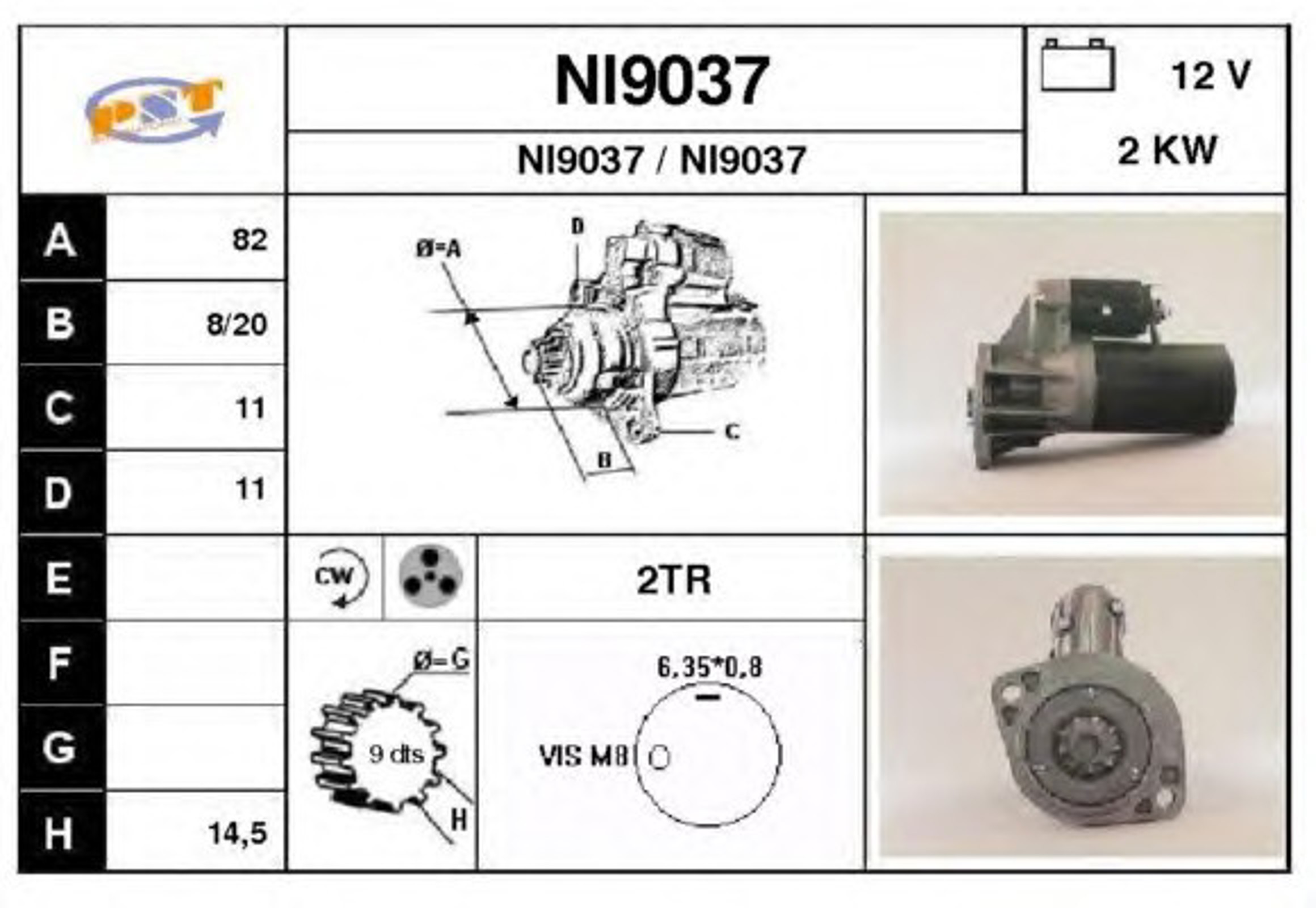 Стартер SNRA NI9037