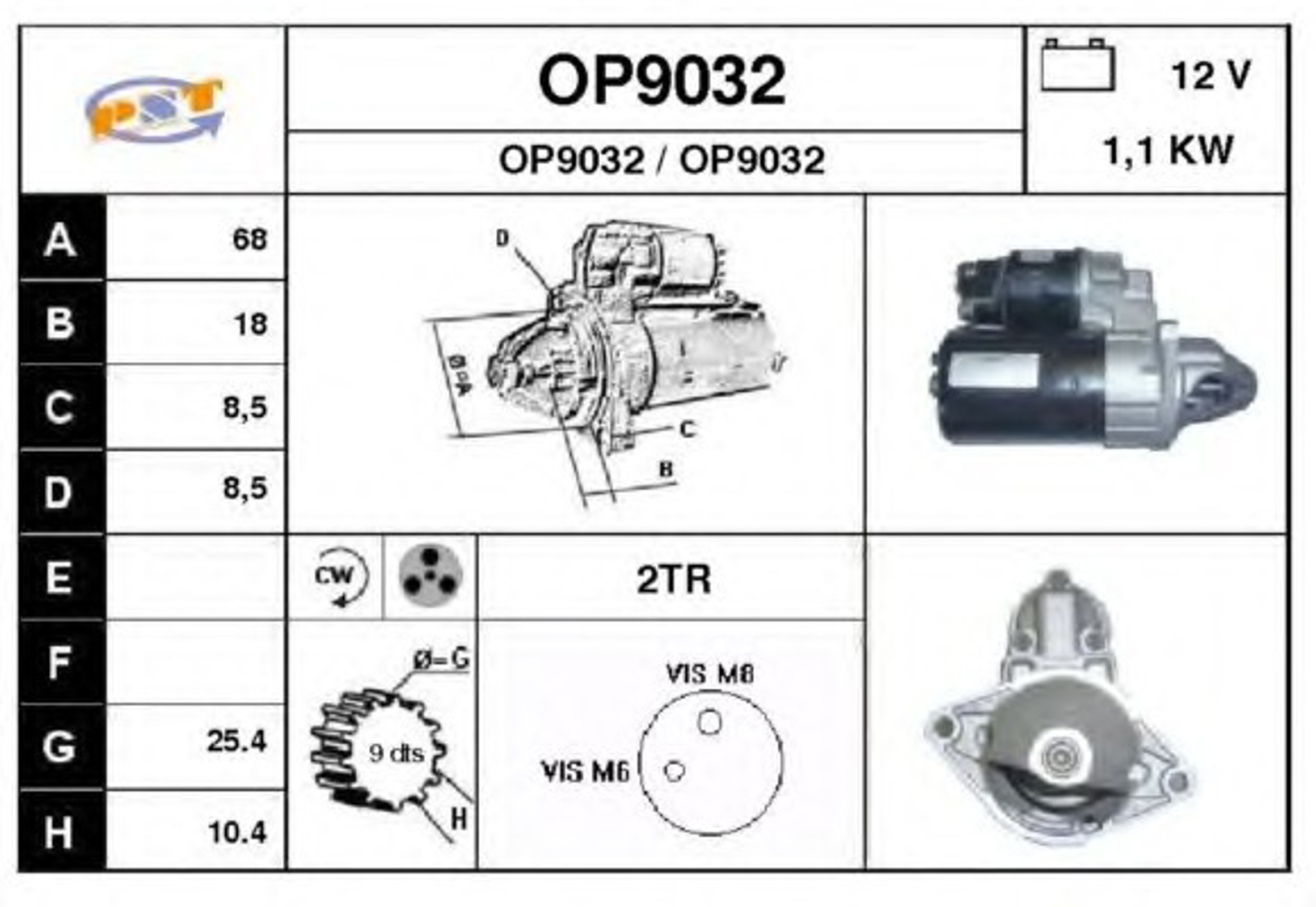 Стартер SNRA OP9032
