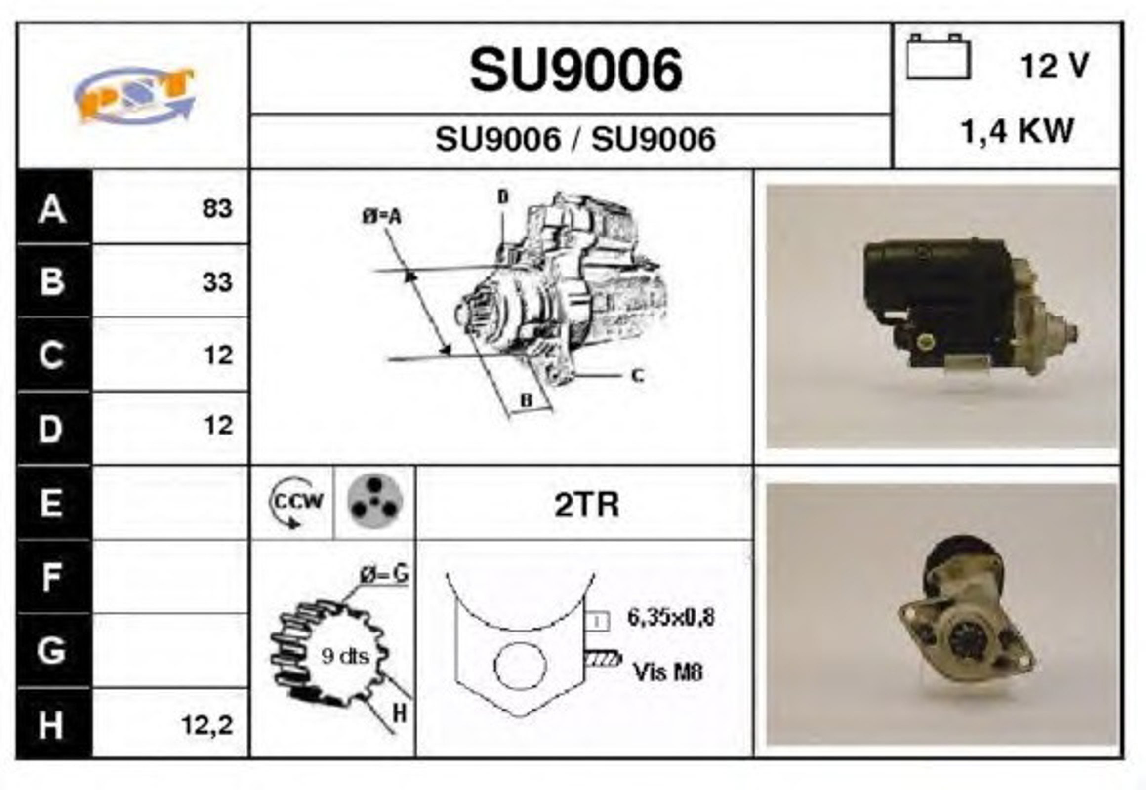 Стартер SNRA SU9006