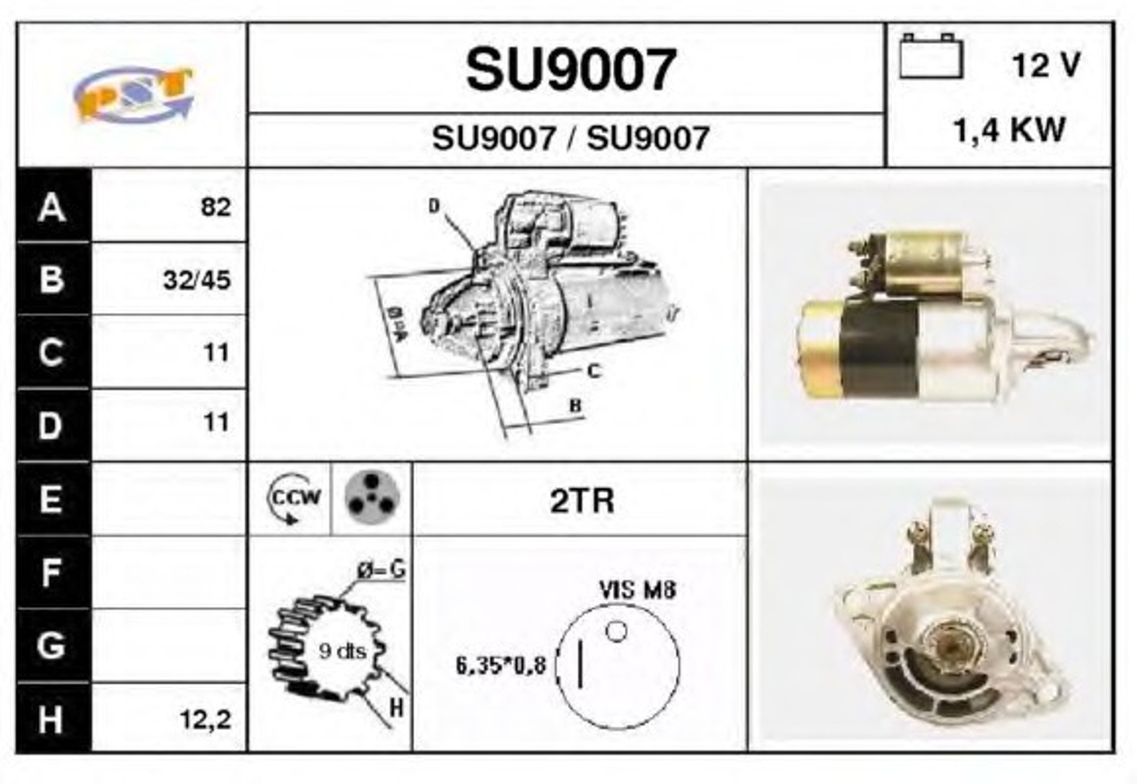 Стартер SNRA SU9007