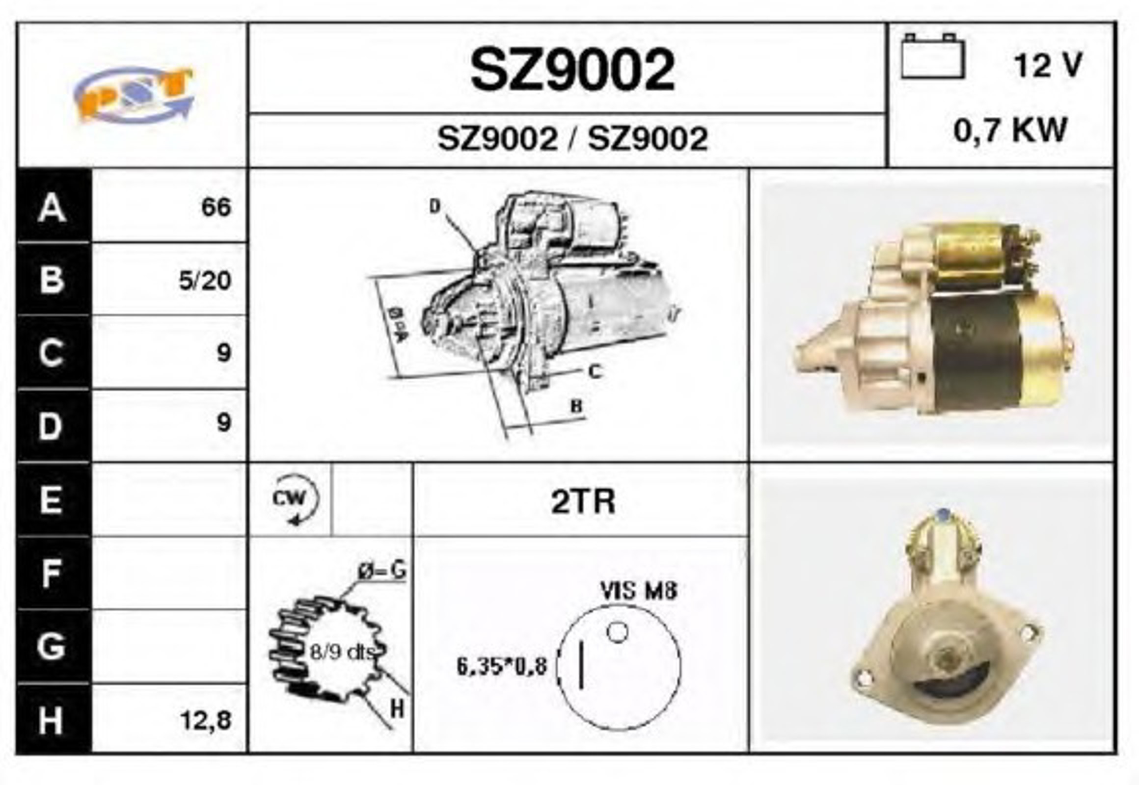 Стартер SNRA SZ9002