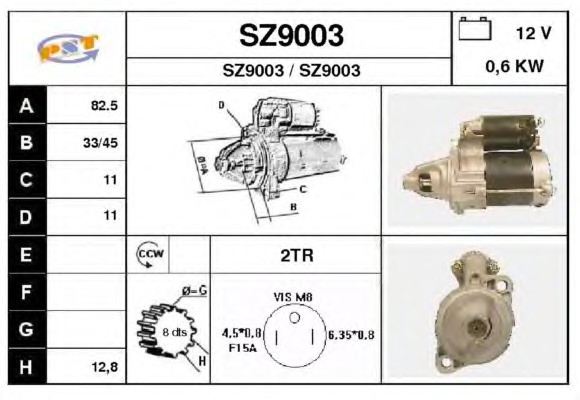 Стартер SNRA SZ9003