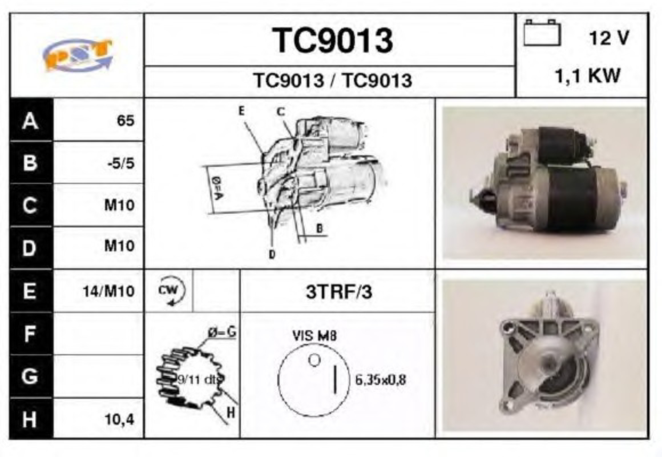 Стартер SNRA TC9013
