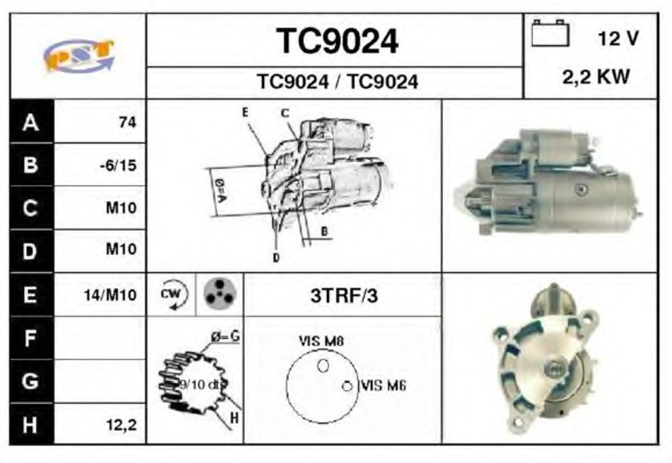 Стартер SNRA TC9024