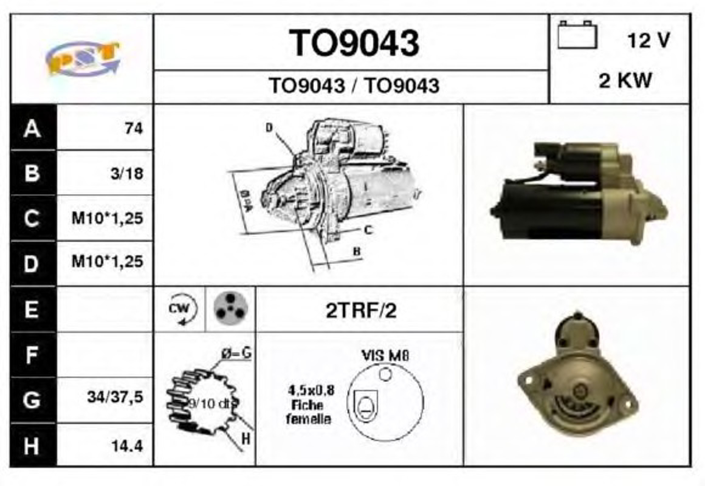 Стартер SNRA TO9043