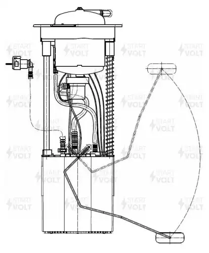 Sfm 1212 насос топливный электрический модуль 6.0bar 150l/h СТАРТВОЛЬТ SFM 1212