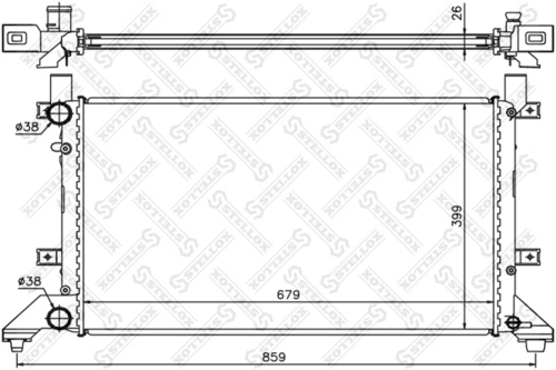 10-25007-SX STELLOX радиатор системы охлаждения