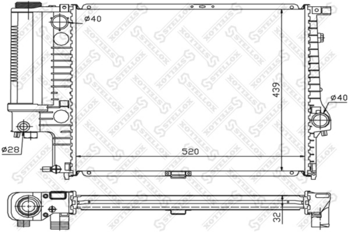 10-25024-SX STELLOX радиатор системы охлаждения