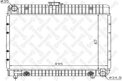 радиатор системы охлаждения STELLOX 10-25094-SX