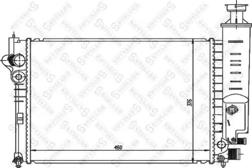 10-25104-SX STELLOX радиатор системы охлаждения!\ Peugeot 405 1.4/1.6 87-92