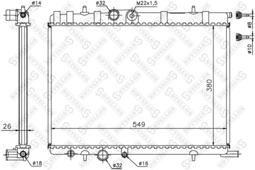 10-25177-SX STELLOX радиатор системы охлаждения