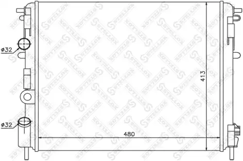 10-25192-SX STELLOX Радиатор охлаждения двигателя