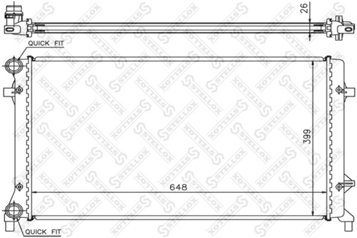 10-25204-SX STELLOX радиатор системы охлаждения