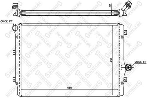 10-25206-SX STELLOX радиатор системы охлаждения