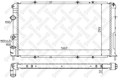 10-25237-SX STELLOX радиатор системы охлаждения