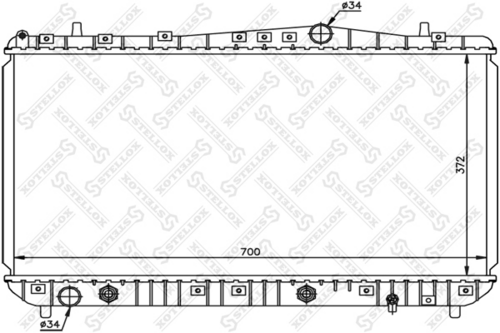 10-25342-SX STELLOX радиатор системы охлаждения