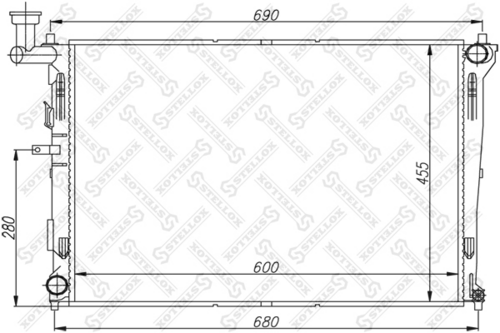 10-25394-SX STELLOX радиатор системы охлаждения