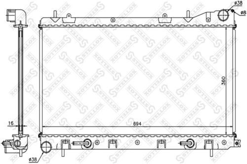 10-25396-SX STELLOX Радиатор охлаждения двигателя