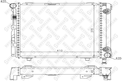 Радиатор охлаждения двигателя STELLOX 10-25890-SX