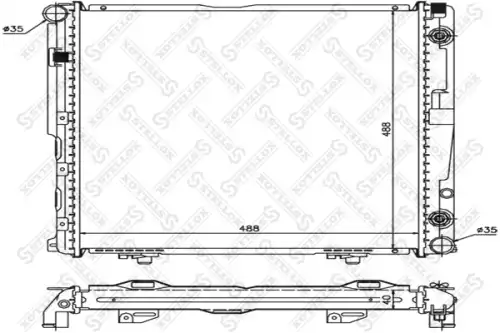 Радиатор охлаждения двигателя STELLOX 10-25918-SX