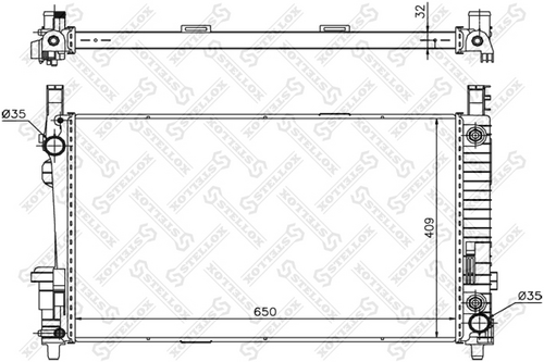 Радиатор охлаждения двигателя STELLOX 10-25936-SX