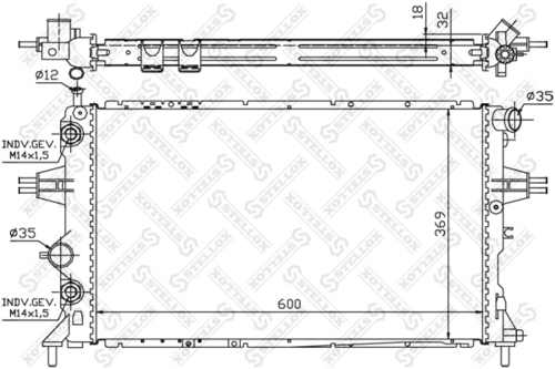 10-26065-SX STELLOX радиатор системы охлаждения