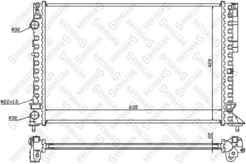 10-26188-SX STELLOX радиатор системы охлаждения