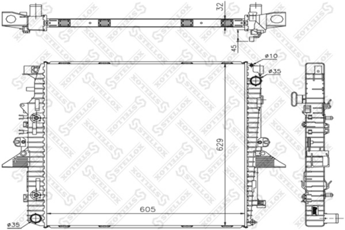 Радиатор охлаждения двигателя STELLOX 10-26290-SX