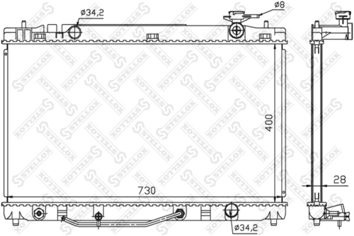 10-26332-SX STELLOX радиатор системы охлаждения