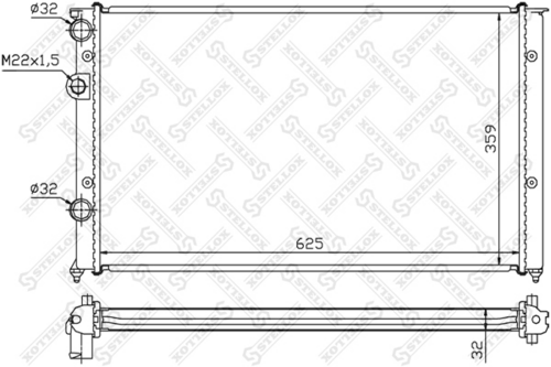 10-26424-SX STELLOX радиатор системы охлаждения