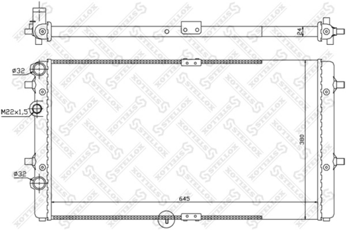 радиатор системы охлаждения STELLOX 10-26569-SX