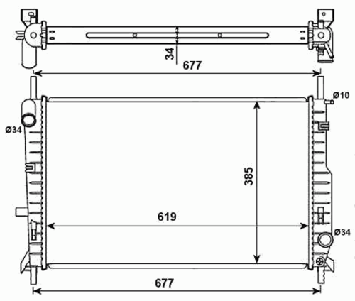 10-26825-SX STELLOX Радиатор, охлаждение двигателя