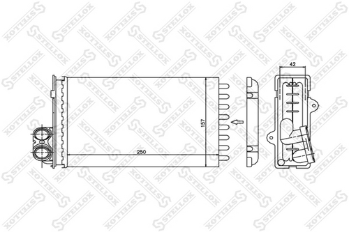 Радиатор печки STELLOX 10-35012-SX