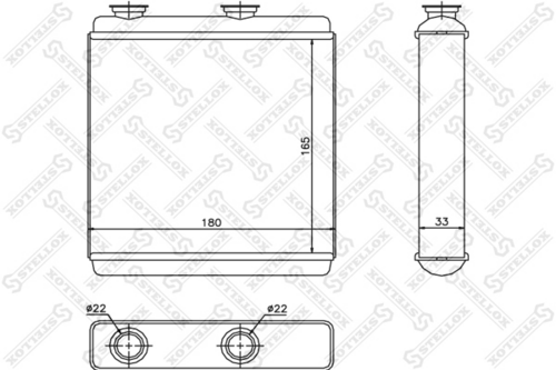 Радиатор печки STELLOX 10-35174-SX