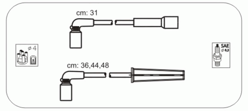 Комплект проводов зажигания STELLOX 10-38000-SX