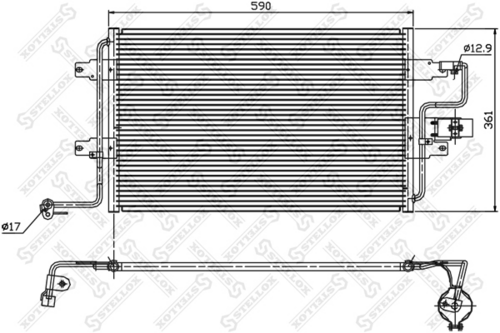 Радиатор кондиционера STELLOX 10-45011-SX