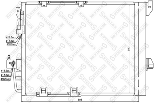 10-45035-SX STELLOX Радиатор кондиционера