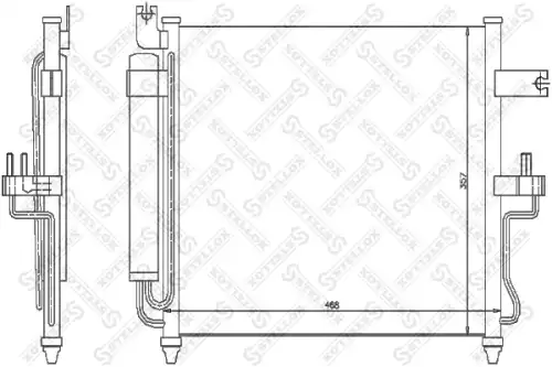 10-45043-SX STELLOX Радиатор кондиционера