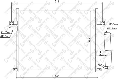 10-45045-SX STELLOX Радиатор кондиционера