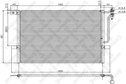 Радиатор кондиционера STELLOX 10-45052-SX