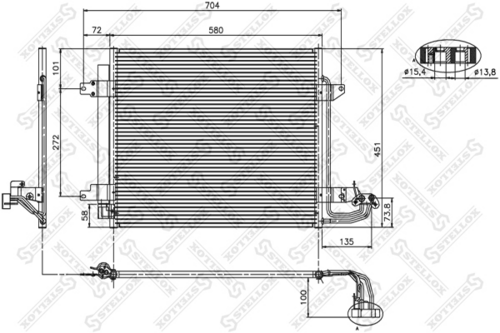 радиатор кондиционера STELLOX 10-45060-SX